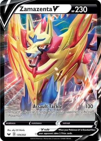 Zamazenta V (139/202) (Jumbo Card) [Sword & Shield: Base Set] | Galaxy Games LLC