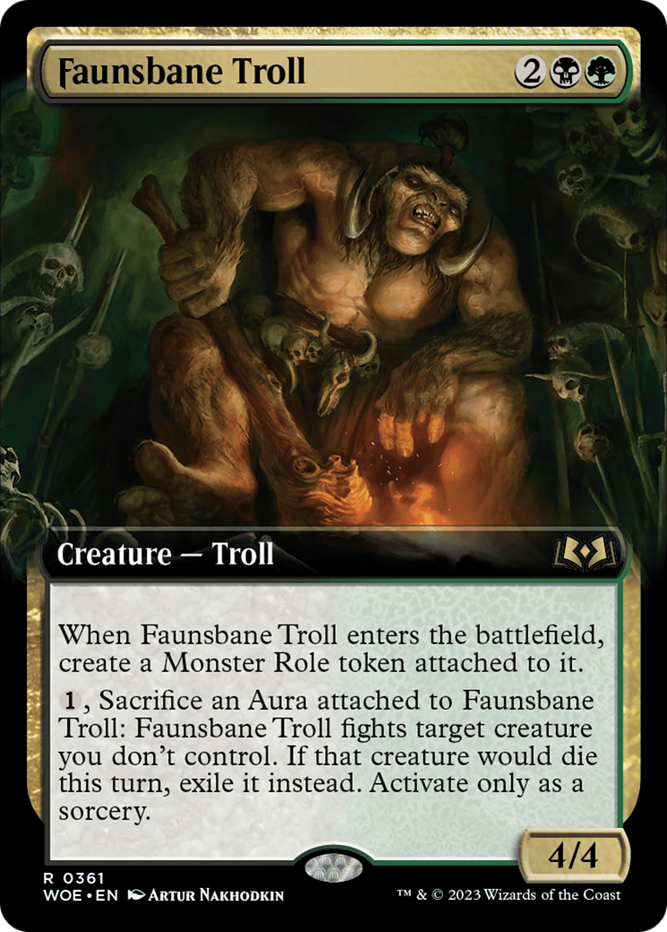 Faunsbane Troll (Extended Art) [Wilds of Eldraine] | Galaxy Games LLC