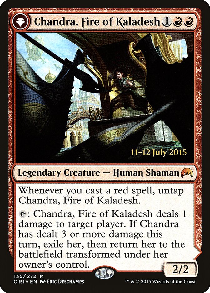 Chandra, Fire of Kaladesh // Chandra, Roaring Flame [Magic Origins Prerelease Promos] | Galaxy Games LLC