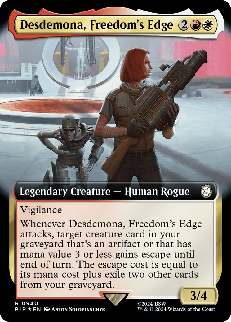 Desdemona, Freedom's Edge (Extended Art) (Surge Foil) [Fallout] | Galaxy Games LLC
