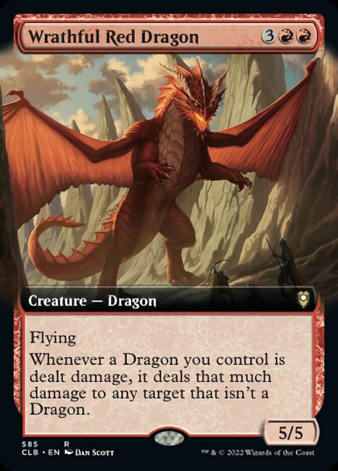 Wrathful Red Dragon (Extended Art) [Commander Legends: Battle for Baldur's Gate] | Galaxy Games LLC