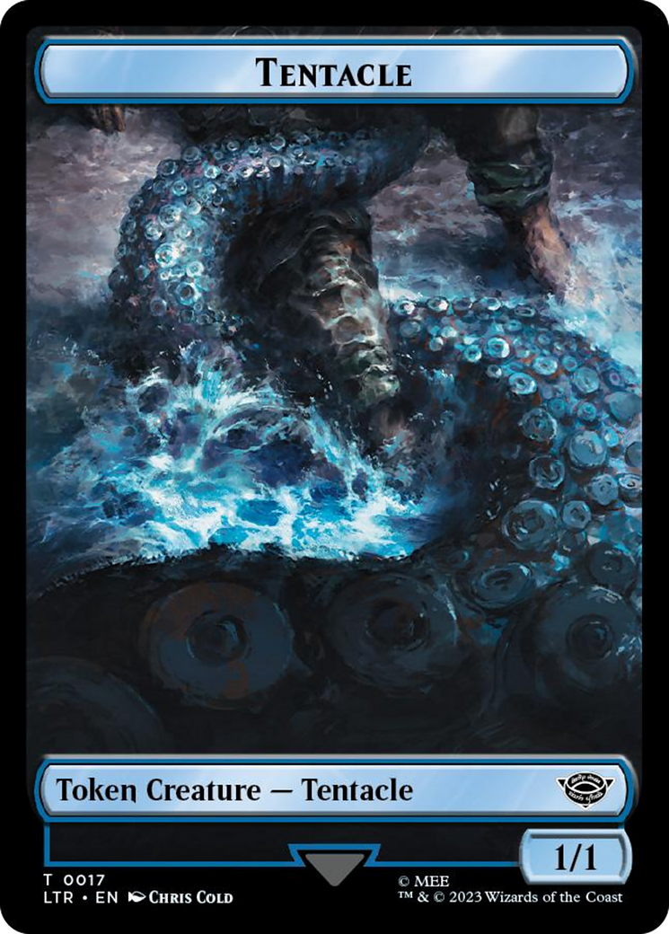 Tentacle // Food (0022) Double-Sided Token (Surge Foil) [The Lord of the Rings: Tales of Middle-Earth Tokens] | Galaxy Games LLC