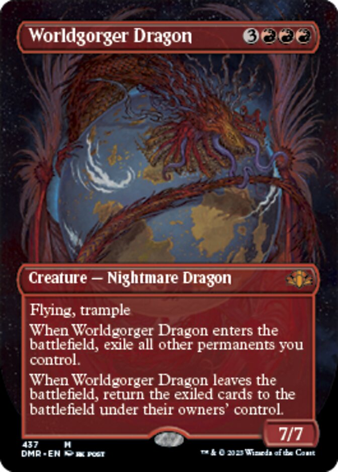 Worldgorger Dragon (Borderless Alternate Art) [Dominaria Remastered] | Galaxy Games LLC