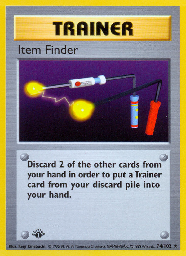 Item Finder (74/102) (Shadowless) [Base Set 1st Edition] | Galaxy Games LLC