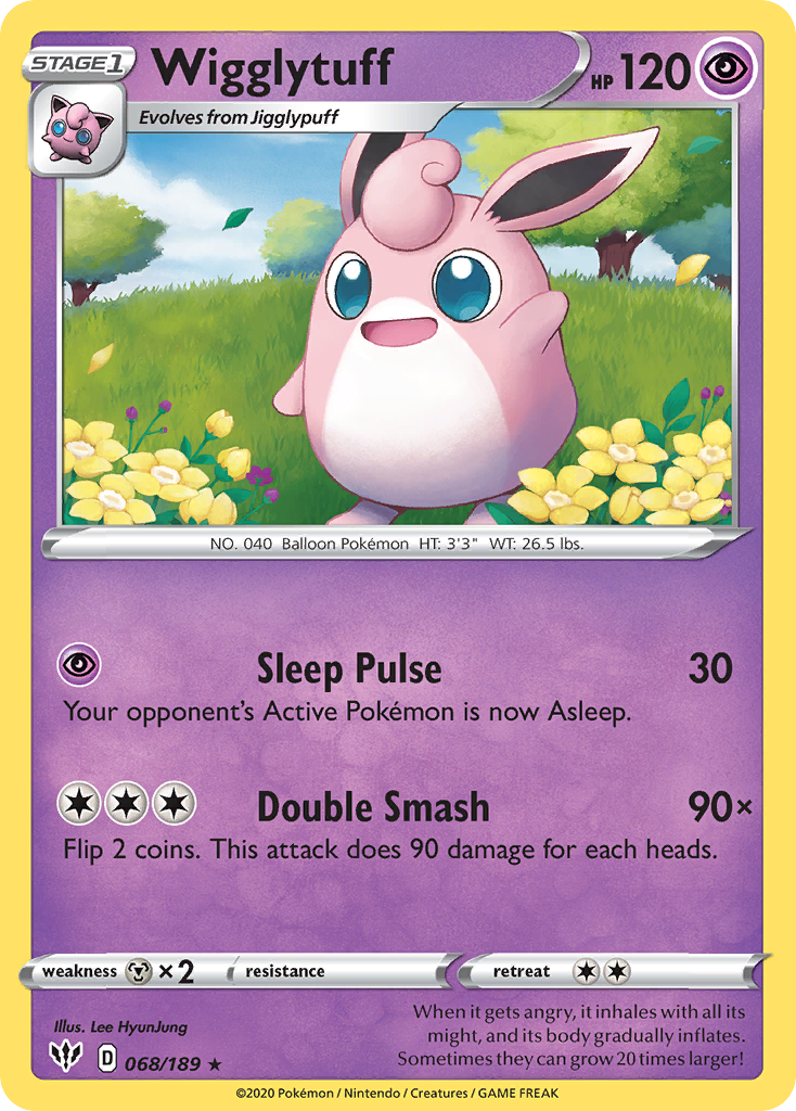 Wigglytuff (068/189) [Sword & Shield: Darkness Ablaze] | Galaxy Games LLC