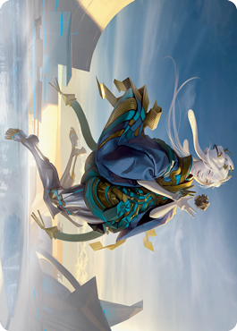 Moonfolk Puzzlemaker Art Card [Kamigawa: Neon Dynasty Art Series] | Galaxy Games LLC