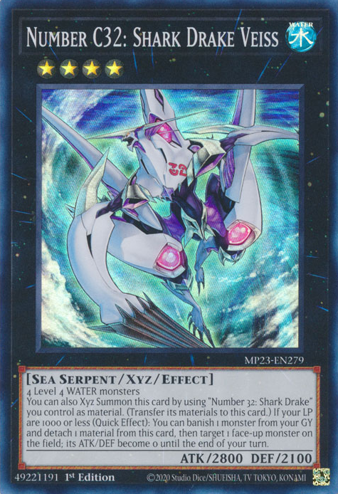 Number C32: Shark Drake Veiss [MP23-EN279] Super Rare | Galaxy Games LLC