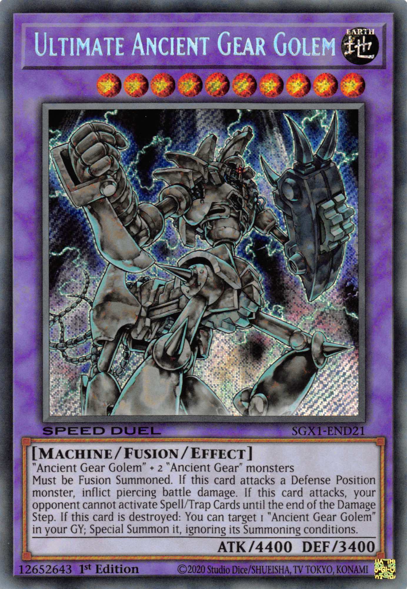 Ultimate Ancient Gear Golem [SGX1-END21] Secret Rare | Galaxy Games LLC