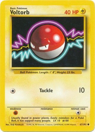 Voltorb (67/102) [Base Set Unlimited] | Galaxy Games LLC