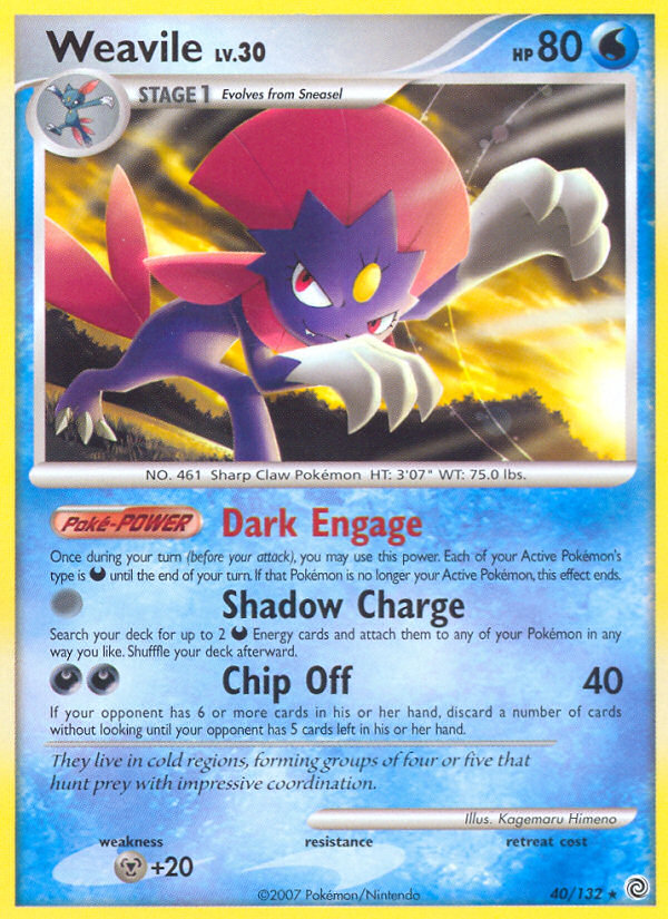 Weavile (40/132) [Diamond & Pearl: Secret Wonders] | Galaxy Games LLC