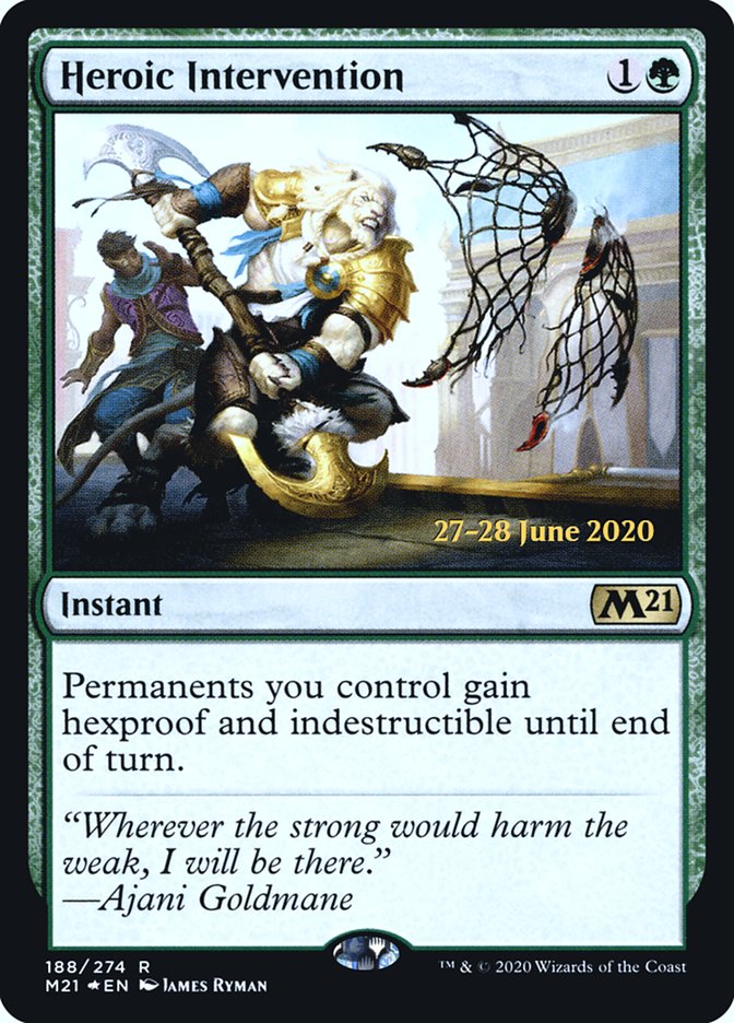 Heroic Intervention [Core Set 2021 Prerelease Promos] | Galaxy Games LLC