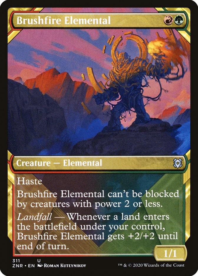 Brushfire Elemental (Showcase) [Zendikar Rising] | Galaxy Games LLC