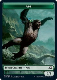 Ape // Golem Double-sided Token [Double Masters Tokens] | Galaxy Games LLC