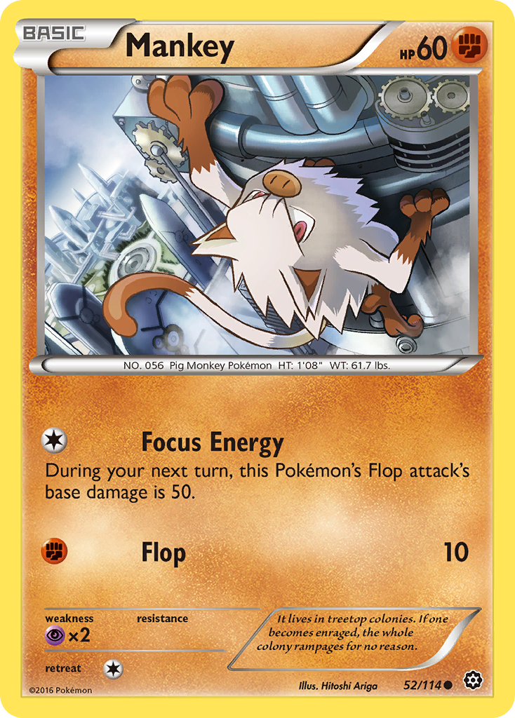 Mankey (52/114) [XY: Steam Siege] | Galaxy Games LLC