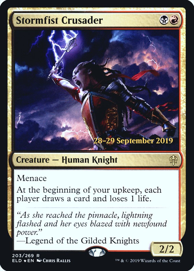 Stormfist Crusader [Throne of Eldraine Prerelease Promos] | Galaxy Games LLC