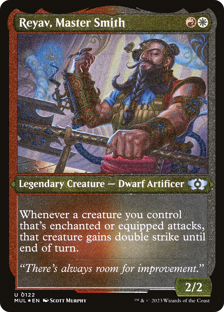 Reyav, Master Smith (Foil Etched) [Multiverse Legends] | Galaxy Games LLC