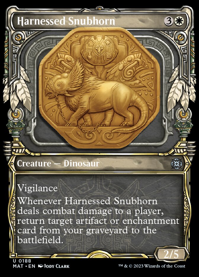 Harnessed Snubhorn (Showcase Halo Foil) [March of the Machine: The Aftermath] | Galaxy Games LLC