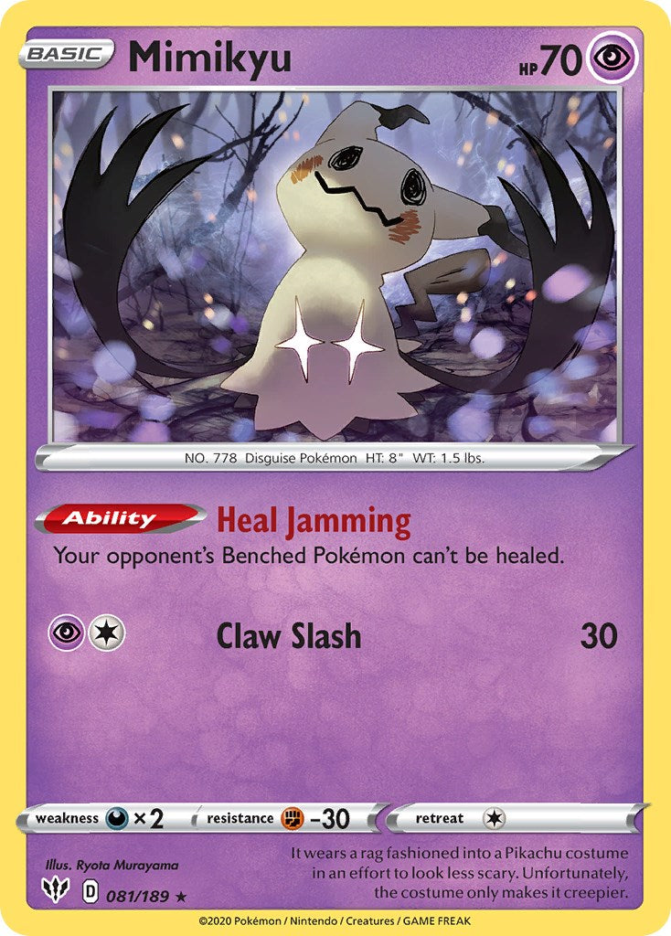 Mimikyu (081/189) (Cosmos Holo) [Sword & Shield: Darkness Ablaze] | Galaxy Games LLC