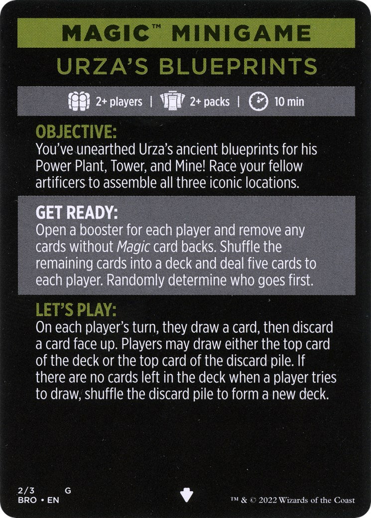 Urza's Blueprints (Magic Minigame) [The Brothers' War Minigame] | Galaxy Games LLC