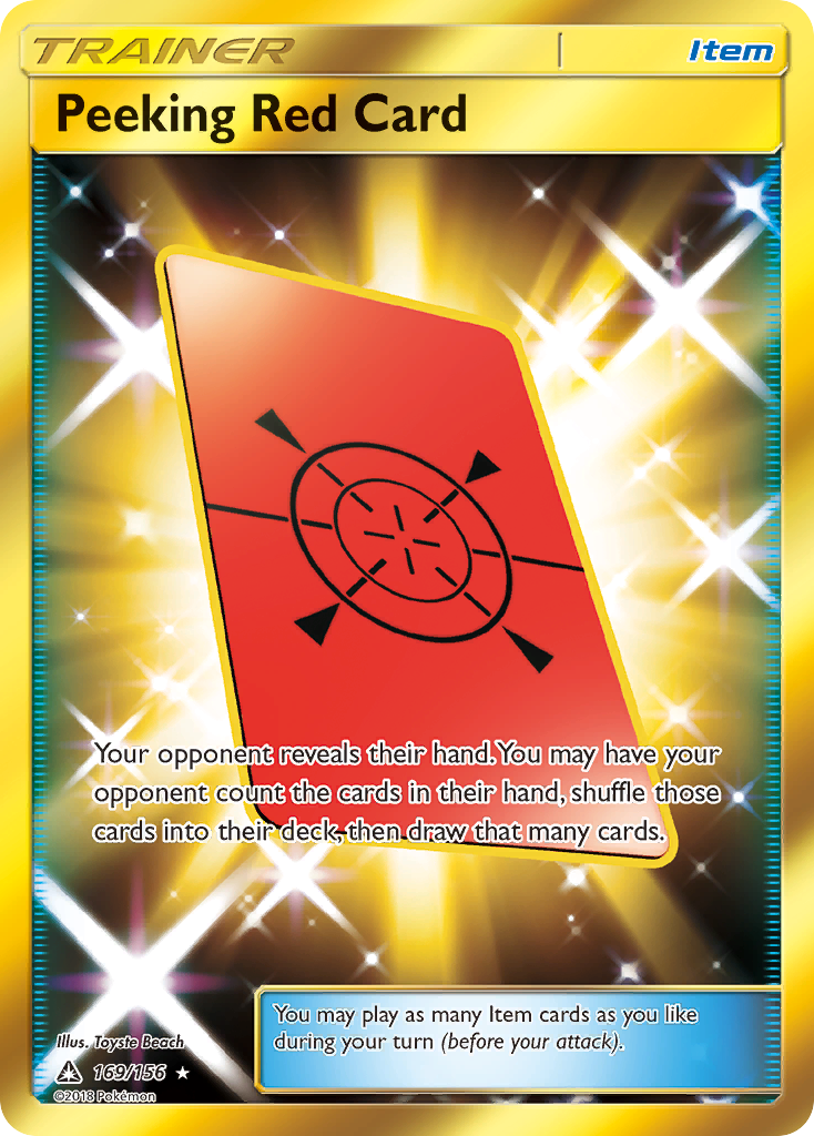 Peeking Red Card (169/156) [Sun & Moon: Ultra Prism] | Galaxy Games LLC