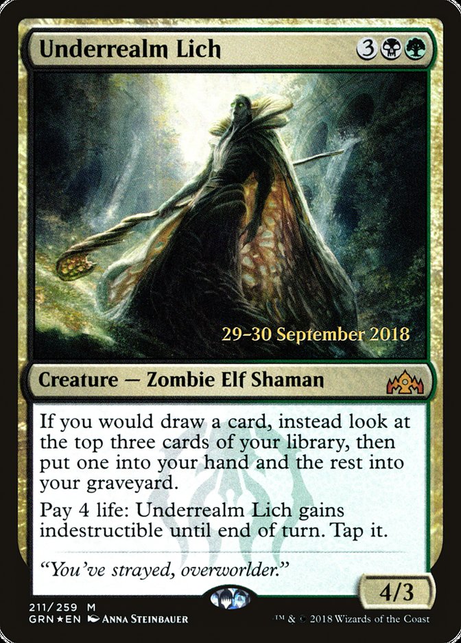 Underrealm Lich [Guilds of Ravnica Prerelease Promos] | Galaxy Games LLC