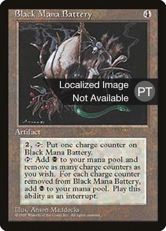 Black Mana Battery [Fourth Edition (Foreign Black Border)] | Galaxy Games LLC