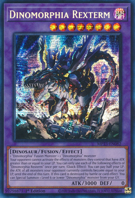 Dinomorphia Rexterm [MP23-EN082] Prismatic Secret Rare | Galaxy Games LLC