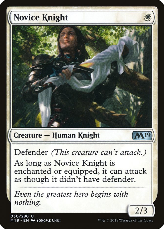Novice Knight [Core Set 2019] | Galaxy Games LLC