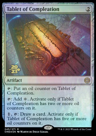 Tablet of Compleation [Phyrexia: All Will Be One Prerelease Promos] | Galaxy Games LLC