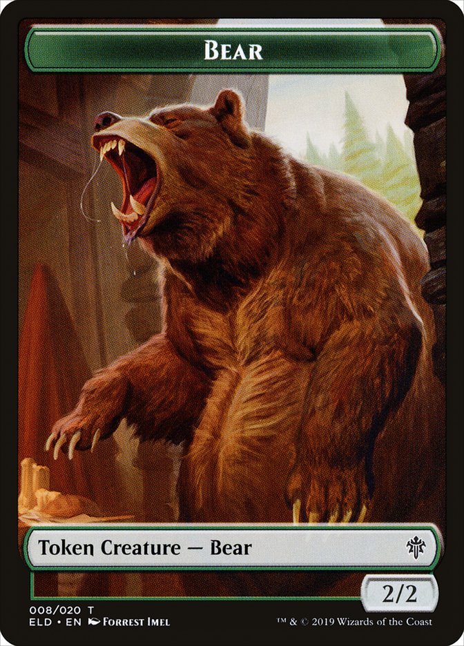 Bear Token [Throne of Eldraine Tokens] | Galaxy Games LLC