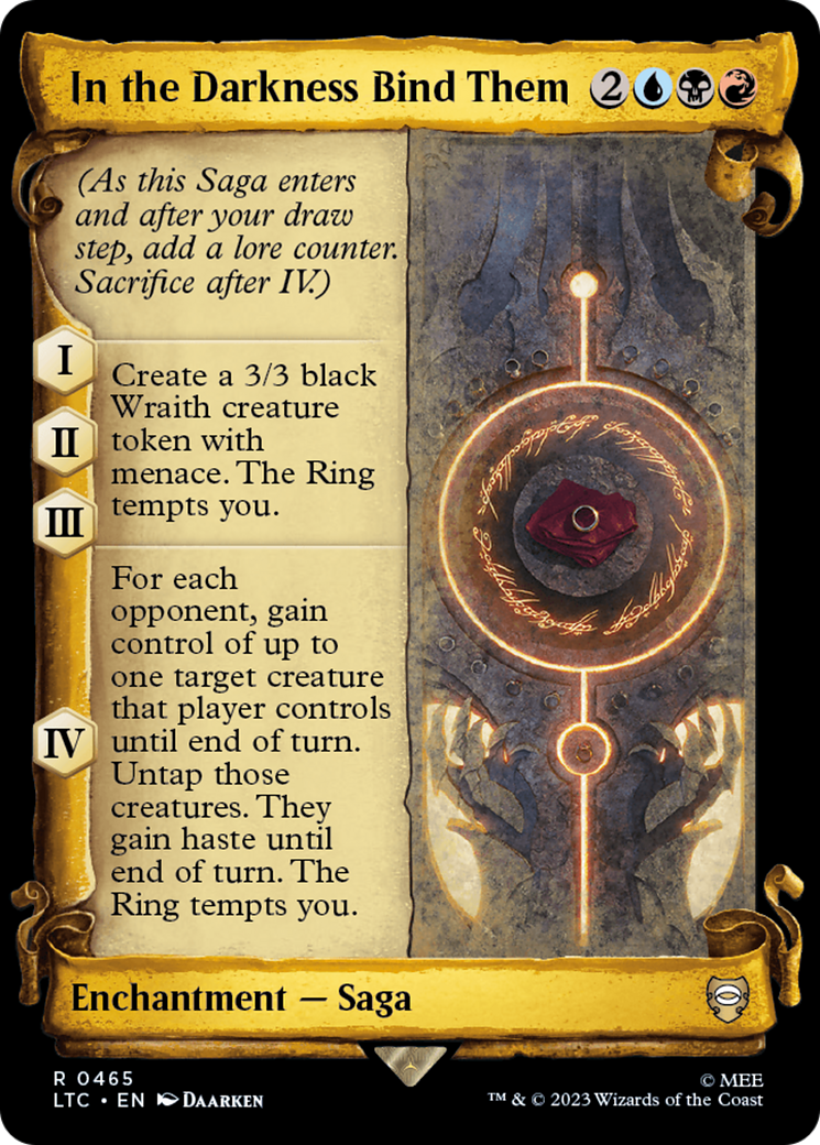 In the Darkness Bind Them [The Lord of the Rings: Tales of Middle-Earth Commander Showcase Scrolls] | Galaxy Games LLC