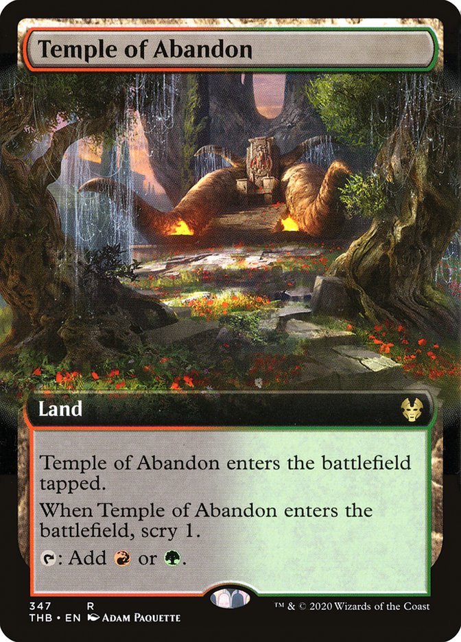 Temple of Abandon (Extended Art) [Theros Beyond Death] | Galaxy Games LLC