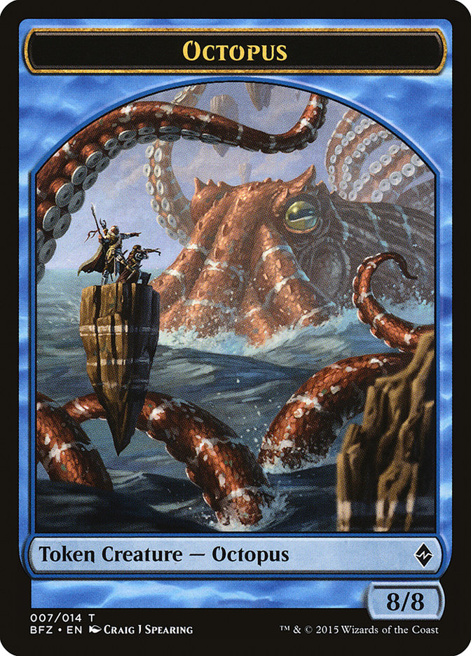 Octopus Token [Battle for Zendikar Tokens] | Galaxy Games LLC