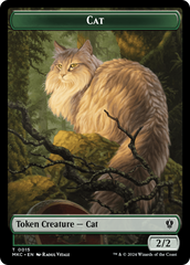 Drake // Cat Double-Sided Token [Murders at Karlov Manor Commander Tokens] | Galaxy Games LLC