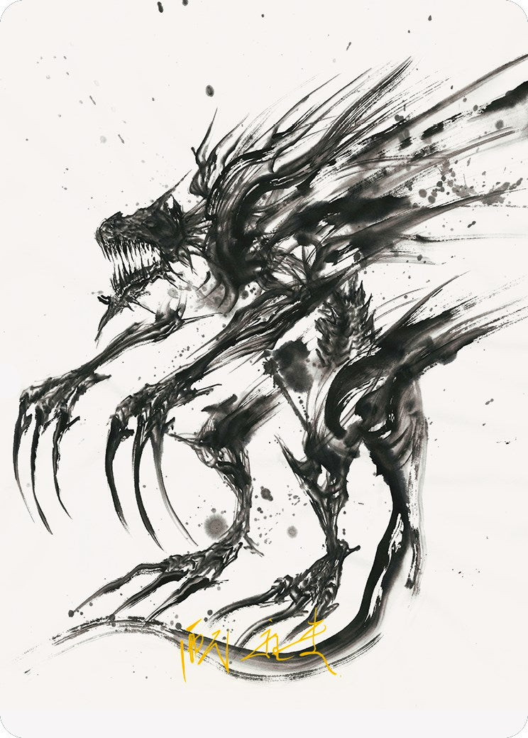 Phyrexian Obliterator Art Card (Gold-Stamped Signature) [Phyrexia: All Will Be One Art Series] | Galaxy Games LLC