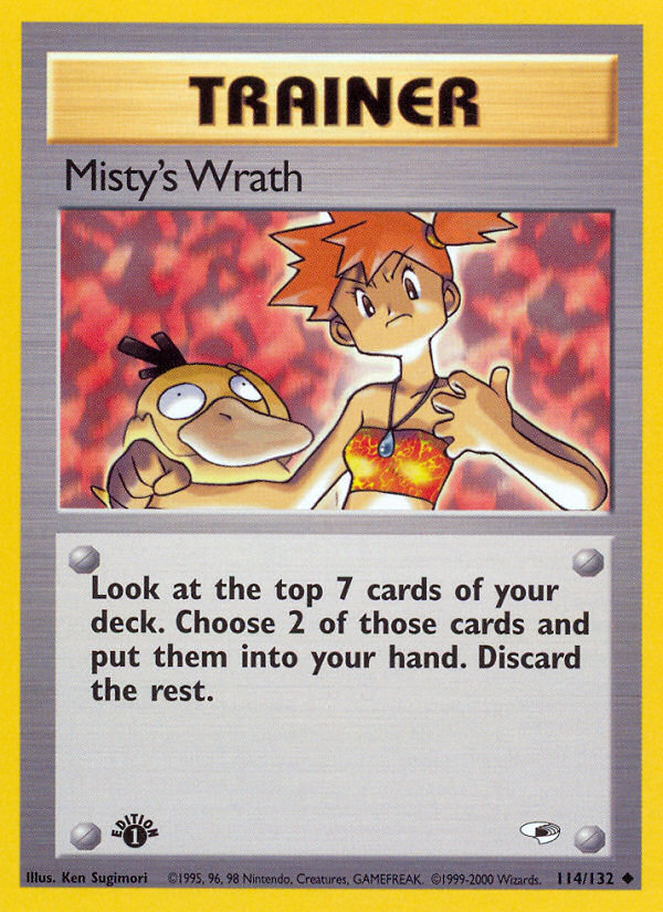 Misty's Wrath (114/132) [Gym Heroes 1st Edition] | Galaxy Games LLC