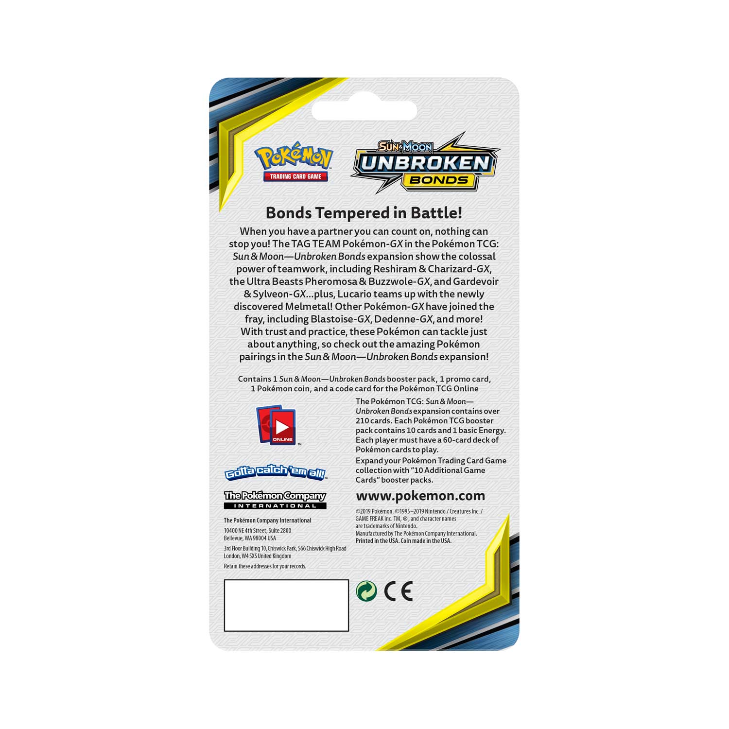 Sun & Moon: Unbroken Bonds - Single Pack Blister (Pikachu) | Galaxy Games LLC