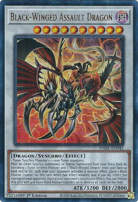 Black-Winged Assault Dragon [DABL-EN042] Ultra Rare | Galaxy Games LLC