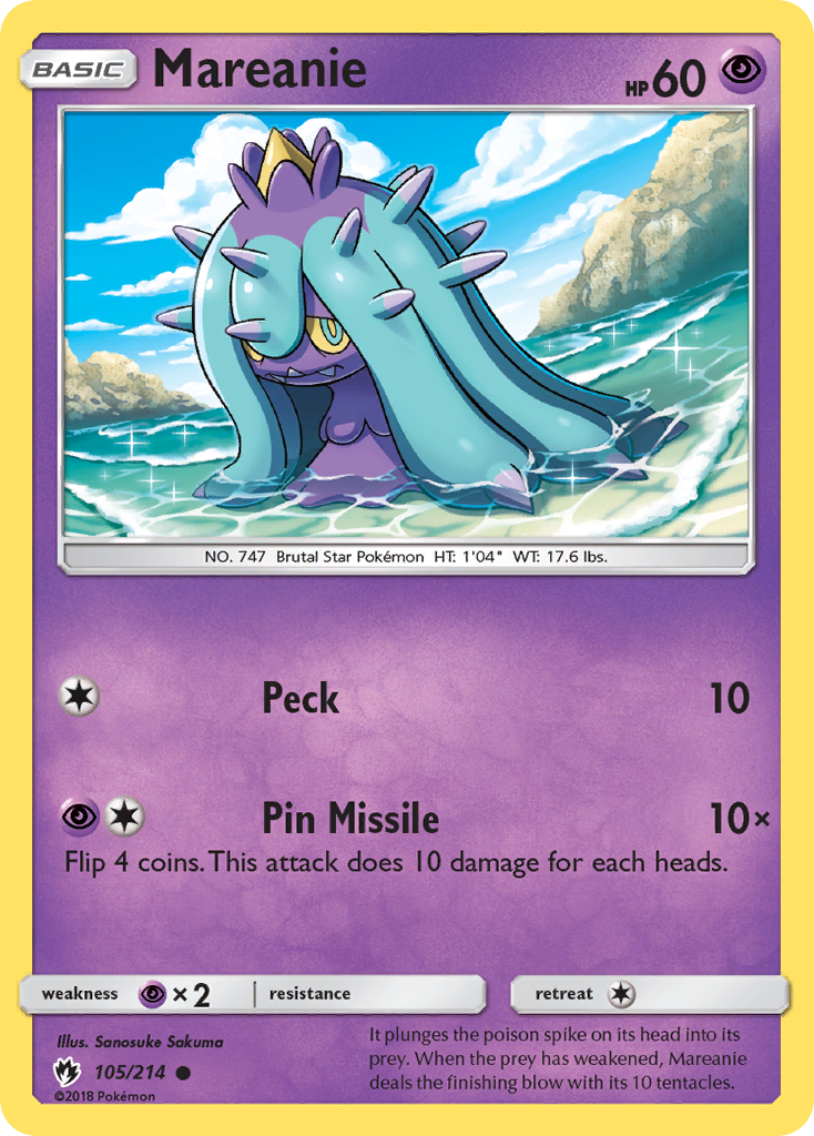 Mareanie (105/214) [Sun & Moon: Lost Thunder] | Galaxy Games LLC