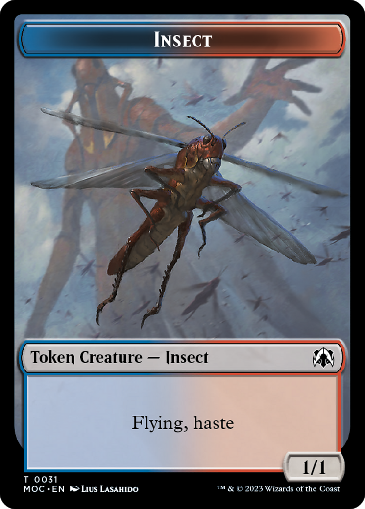 Soldier // Insect Double-Sided Token [March of the Machine Commander Tokens] | Galaxy Games LLC