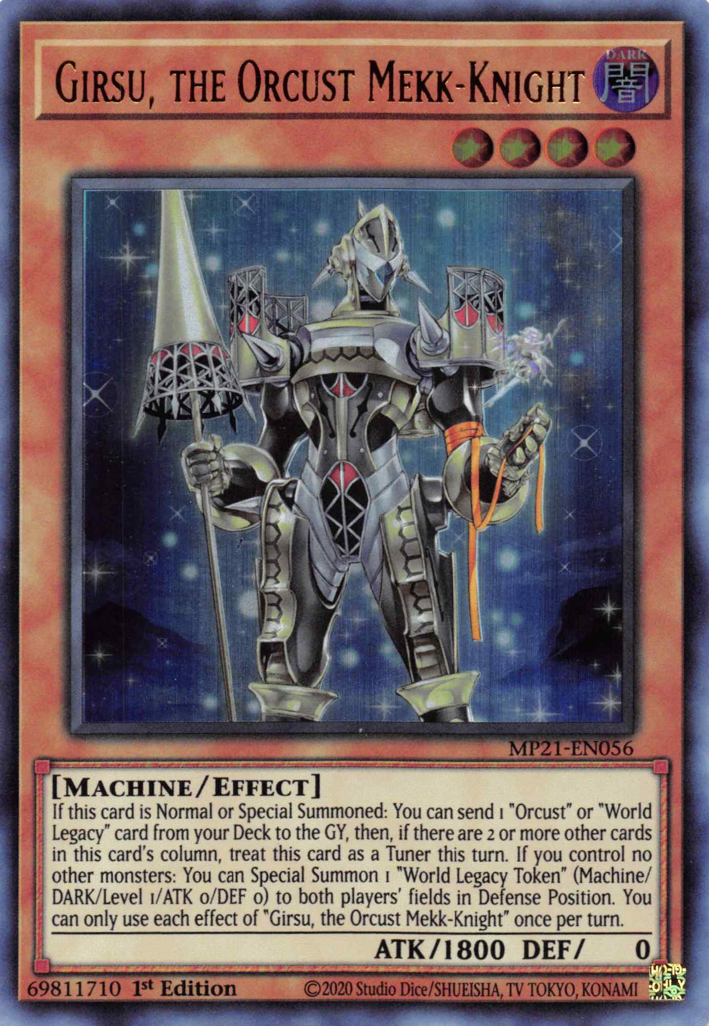 Girsu, the Orcust Mekk-Knight [MP21-EN056] Ultra Rare | Galaxy Games LLC