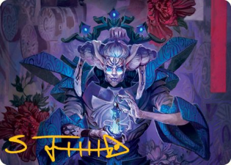Tameshi, Reality Architect 1 Art Card (Gold-Stamped Signature) [Kamigawa: Neon Dynasty Art Series] | Galaxy Games LLC