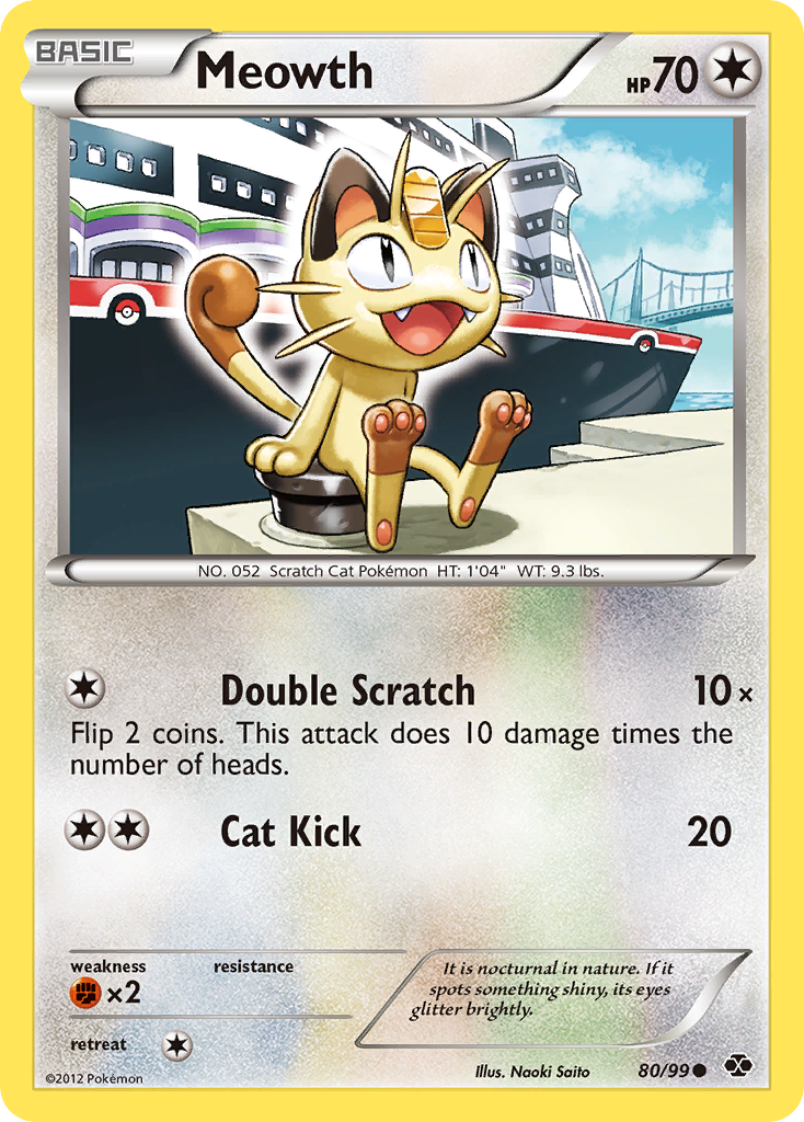 Meowth (80/99) [Black & White: Next Destinies] | Galaxy Games LLC