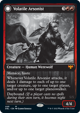 Volatile Arsonist // Dire-Strain Anarchist [Innistrad: Double Feature] | Galaxy Games LLC