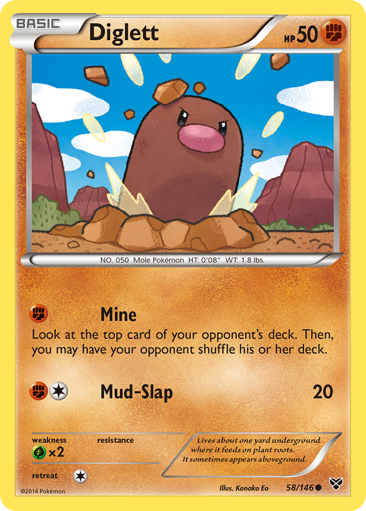 Diglett (58/146) [XY: Base Set] | Galaxy Games LLC