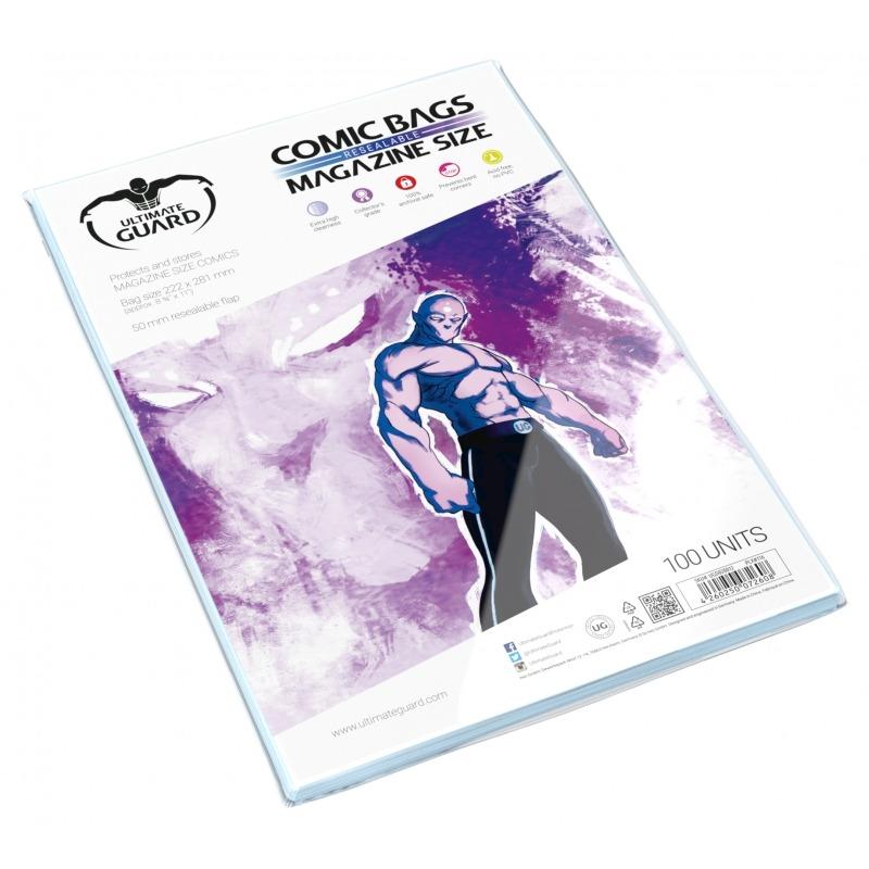 Comic Bags Resealable Magazine Size | Galaxy Games LLC