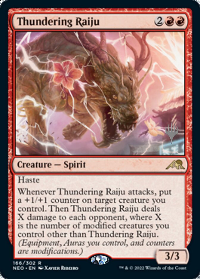 Thundering Raiju (Promo Pack) [Kamigawa: Neon Dynasty Promos] | Galaxy Games LLC