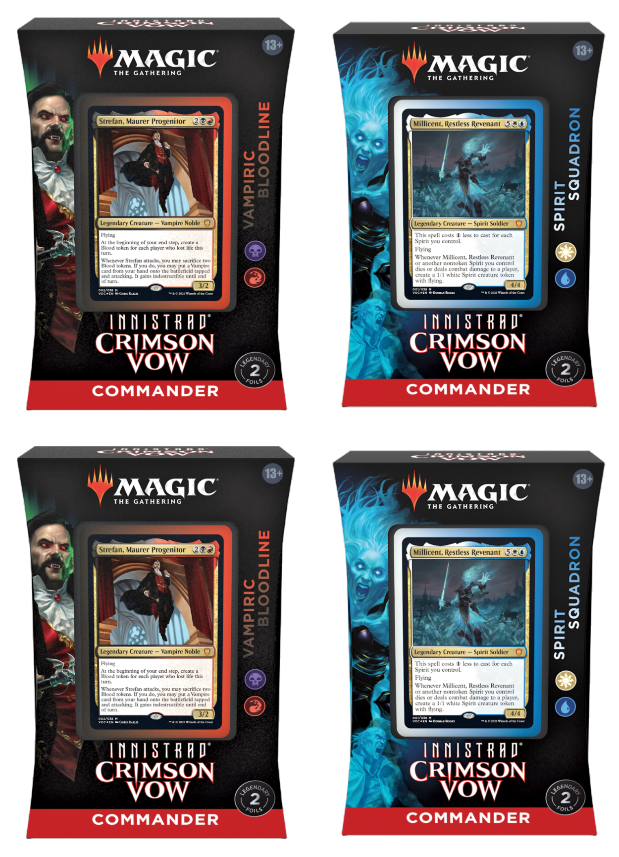 Innistrad: Crimson Vow - Commander Deck Display | Galaxy Games LLC