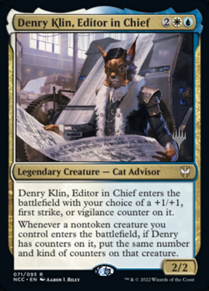 Denry Klin, Editor in Chief (Promo Pack) [Streets of New Capenna Commander Promos] | Galaxy Games LLC