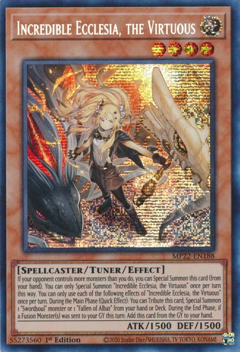 Incredible Ecclesia, the Virtuous [MP22-EN188] Prismatic Secret Rare | Galaxy Games LLC